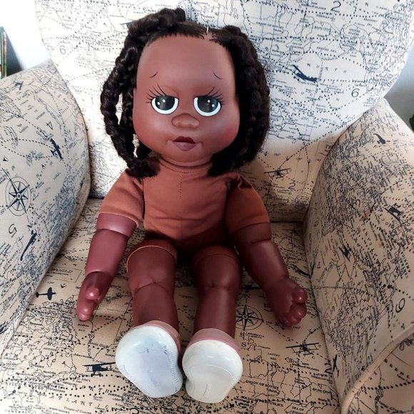 Vtg Eegee Goldberger Doll African American Girl Doll 21" - Picture 4 of 11